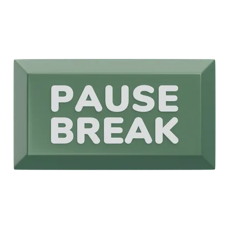 Pause brechen tastatur taste  3D Icon