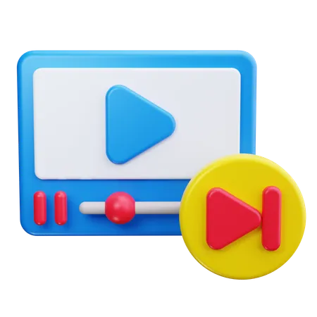 Pause Video  3D Icon