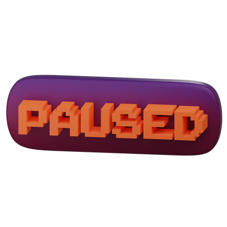 Paused Button  3D Icon