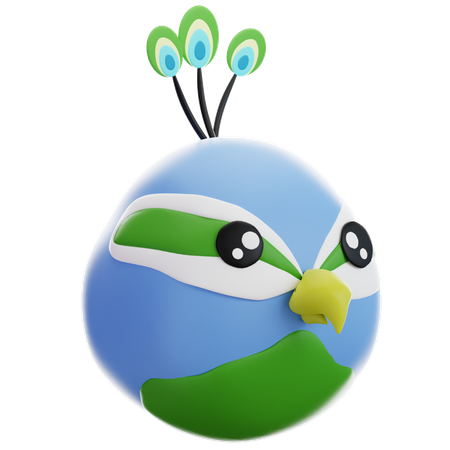 Pavão  3D Icon