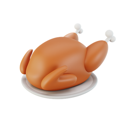 Pollo pavo  3D Illustration