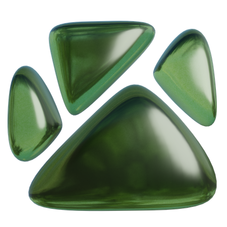 Paw Abstract Shape  3D Icon