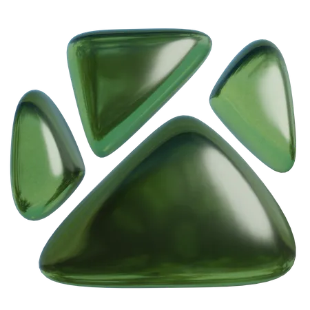 Paw Abstract Shape  3D Icon