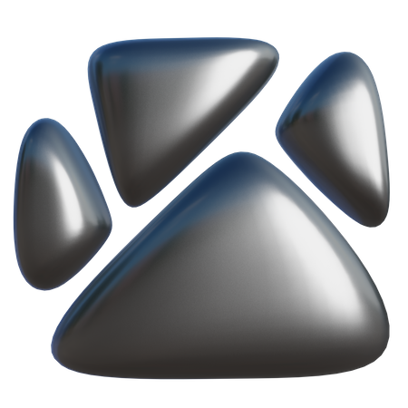 Paw Abstract Shape  3D Icon