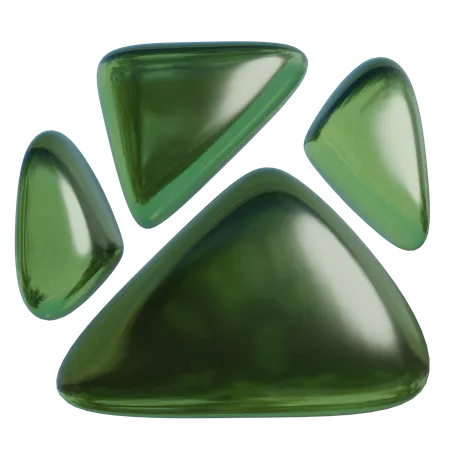 Paw Abstract Shape 3D Icon