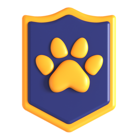 Paw Badge  3D Icon