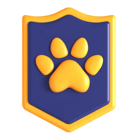 Paw Badge  3D Icon