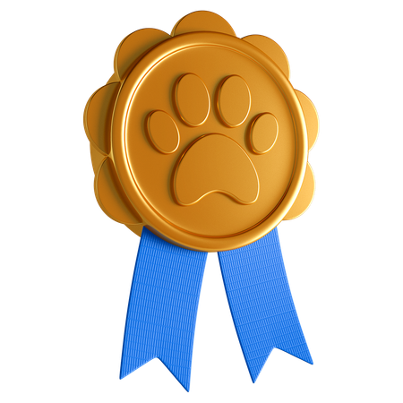 Paw badge  3D Icon