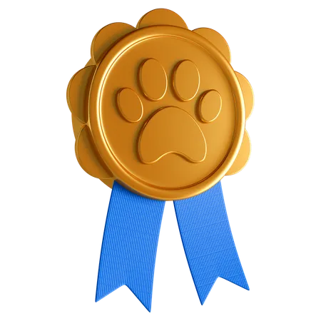 Paw badge  3D Icon