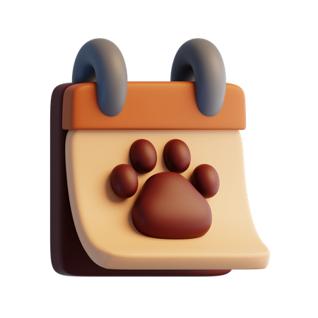 Paw Calendar  3D Icon