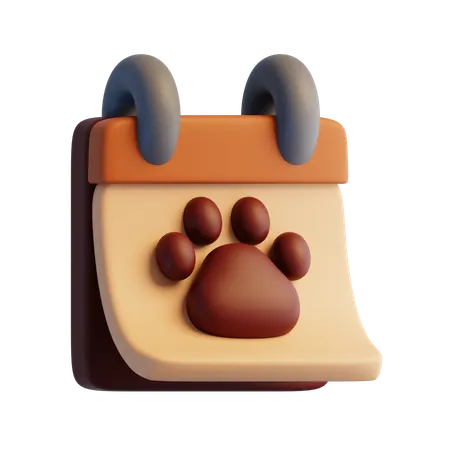 Paw Calendar  3D Icon