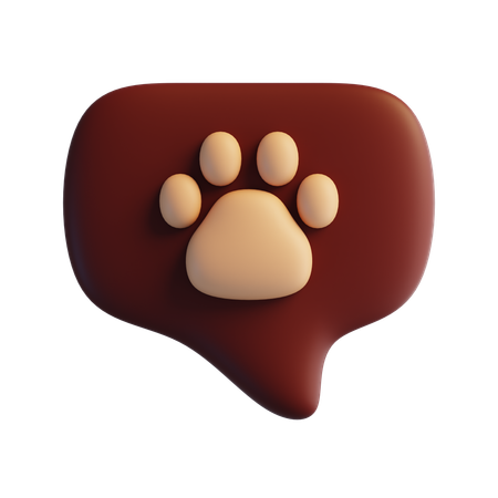 Paw Chat  3D Icon