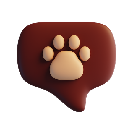 Paw Chat  3D Icon