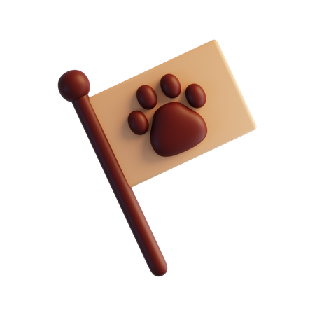 Paw Flag  3D Icon