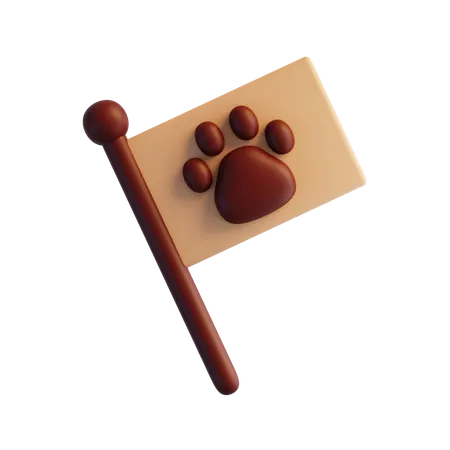 Paw Flag  3D Icon