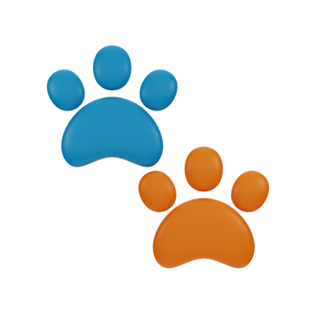 Paw Print  3D Icon