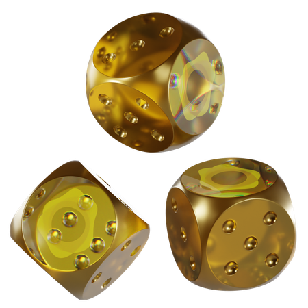 Paxg Glass Dice Crypto  3D Icon