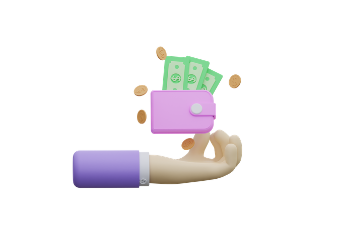 Pay Cash  3D Icon