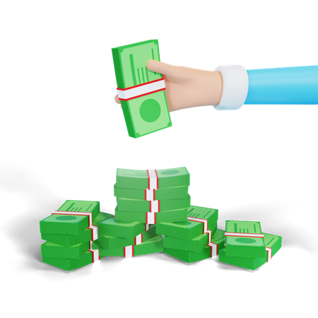 Pay Cash  3D Icon