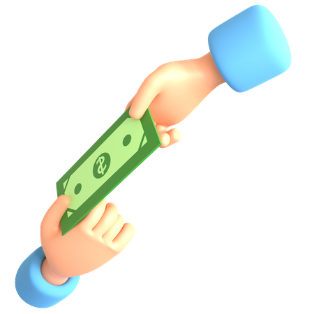 Pay Cash  3D Illustration