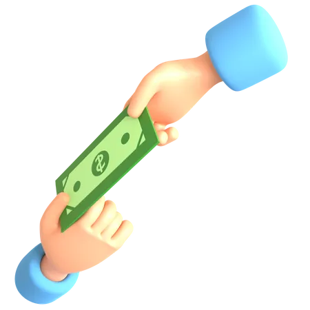 Pay Cash  3D Illustration