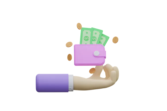 Pay Cash  3D Icon