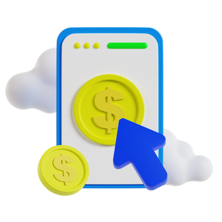 Pay Click  3D Icon