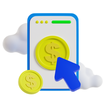 Pay Click  3D Icon