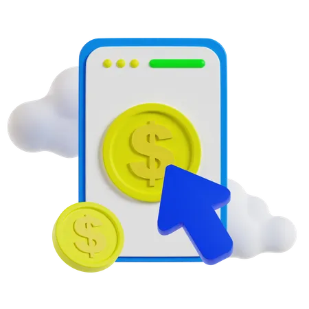Pay Click  3D Icon