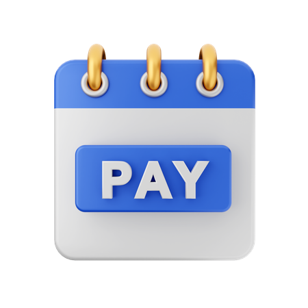Pay Date  3D Icon