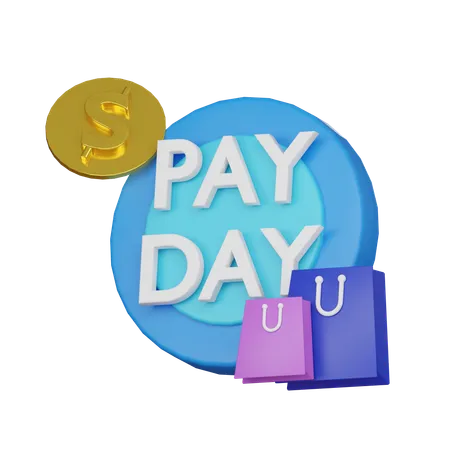 Pay Day 3 D Icon 3D Icon