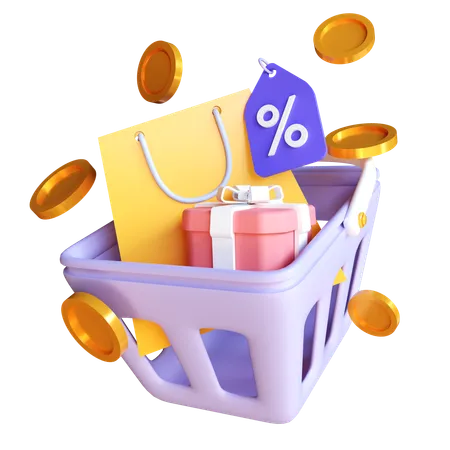 Pay for shopping expense  3D Icon