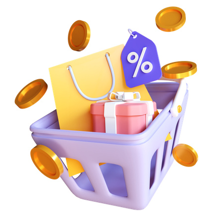 Pay for shopping expense  3D Icon