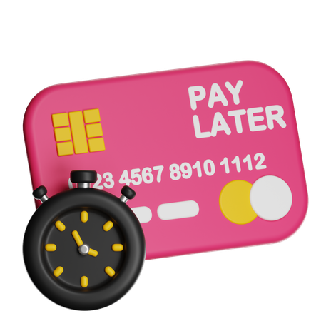 Pay Later  3D Icon