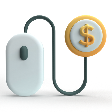 Bezahlung pro Klick  3D Icon