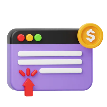 Pay Per Click  3D Icon