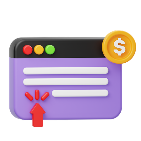 Pay Per Click  3D Icon