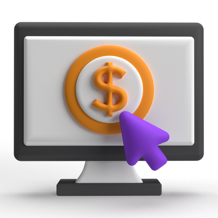 Pay Per Click  3D Icon