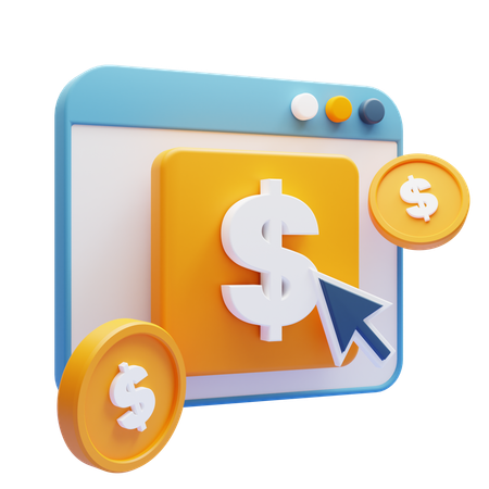 Pay Per Click  3D Icon