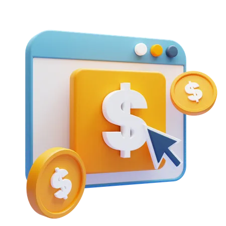 Pay Per Click  3D Icon