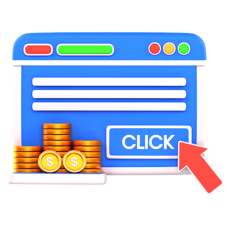 Pay per click  3D Icon