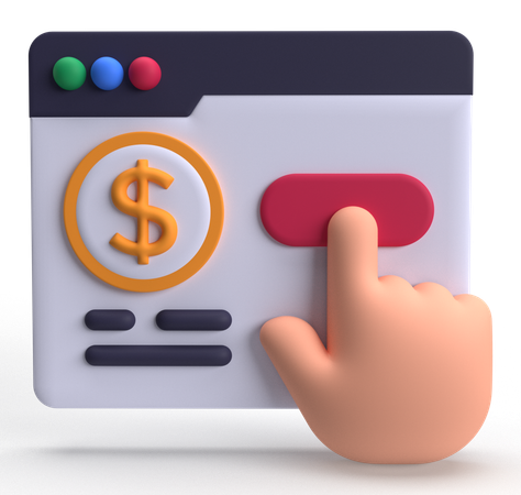 Pay Per Click  3D Icon