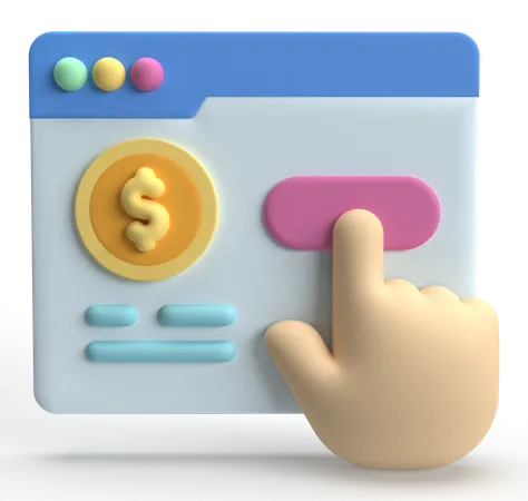 Pay Per Click  3D Icon