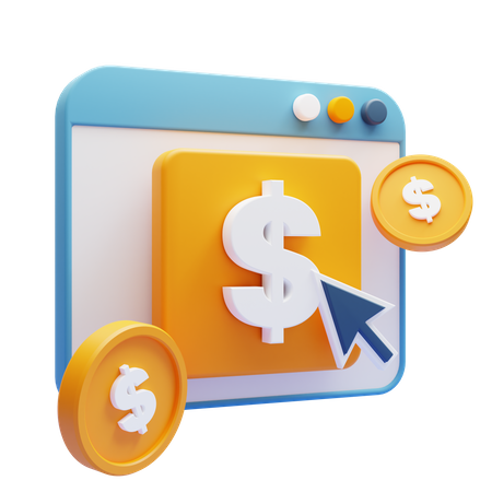 Pay Per Click  3D Icon