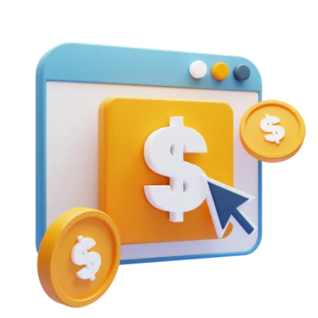 Pay Per Click  3D Icon