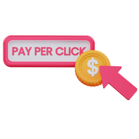 Pay per click  3D Icon