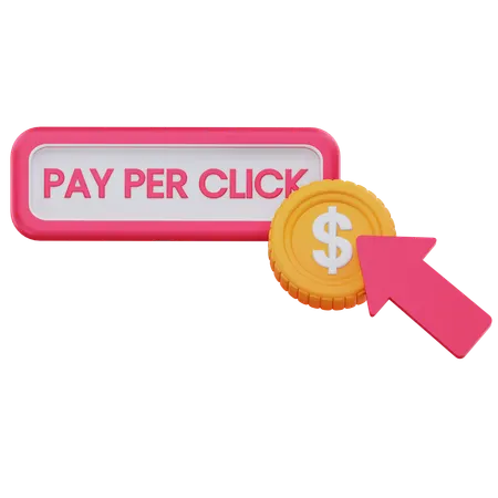 Pay per click  3D Icon