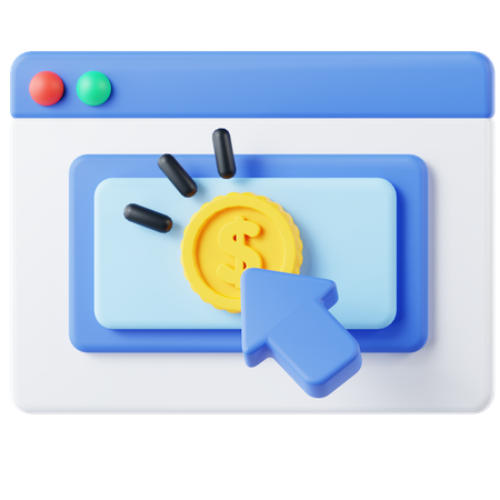 Pay Per Click  3D Icon