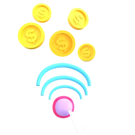3 D Pay Per Click Icon For Internet Marketing Design 3D Icon