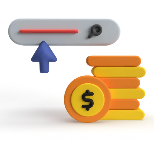 Bezahlung pro Klick  3D Icon